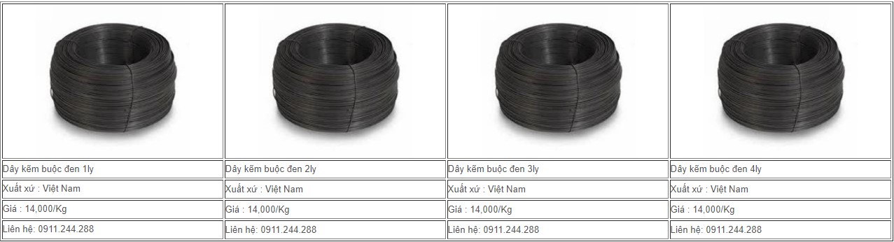 Báo giá kẽm đen xây dựng