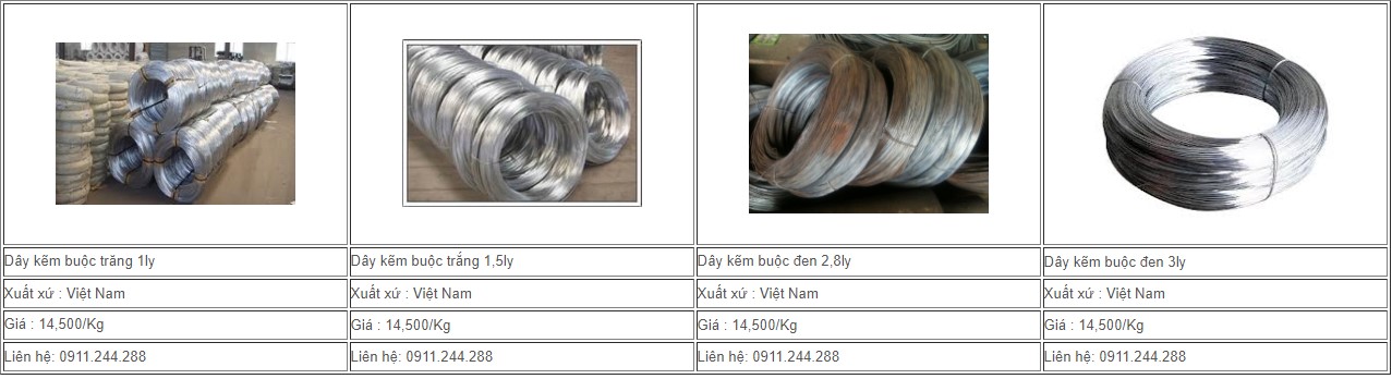Báo giá kẽm trắng xây dựng