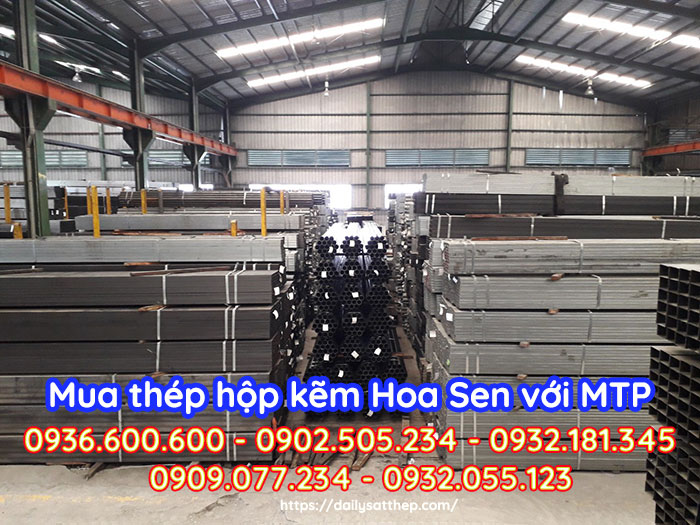 Kho thép hộp kẽm Hoa Sen luôn có sẵn hàng