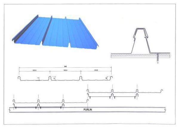 Tôn cliplock không sử dụng vít bắn cố định, giảm nguy cơ dột và han gỉ mối nối