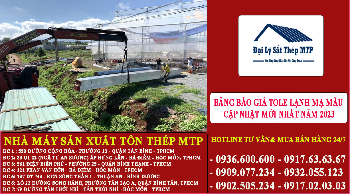 Bảng báo giá tole lạnh mạ màu