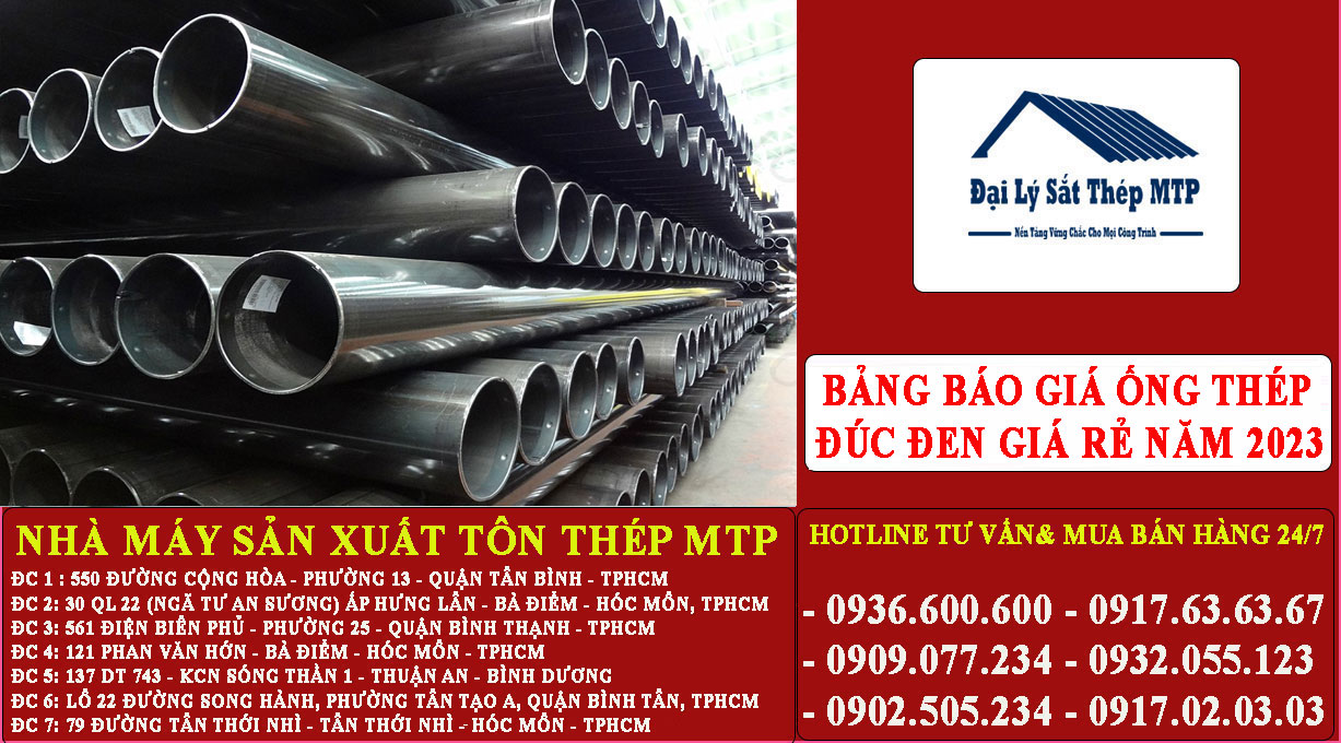 Bảng báo giá ống thép đúc đen giá rẻ mới nhất năm 2024