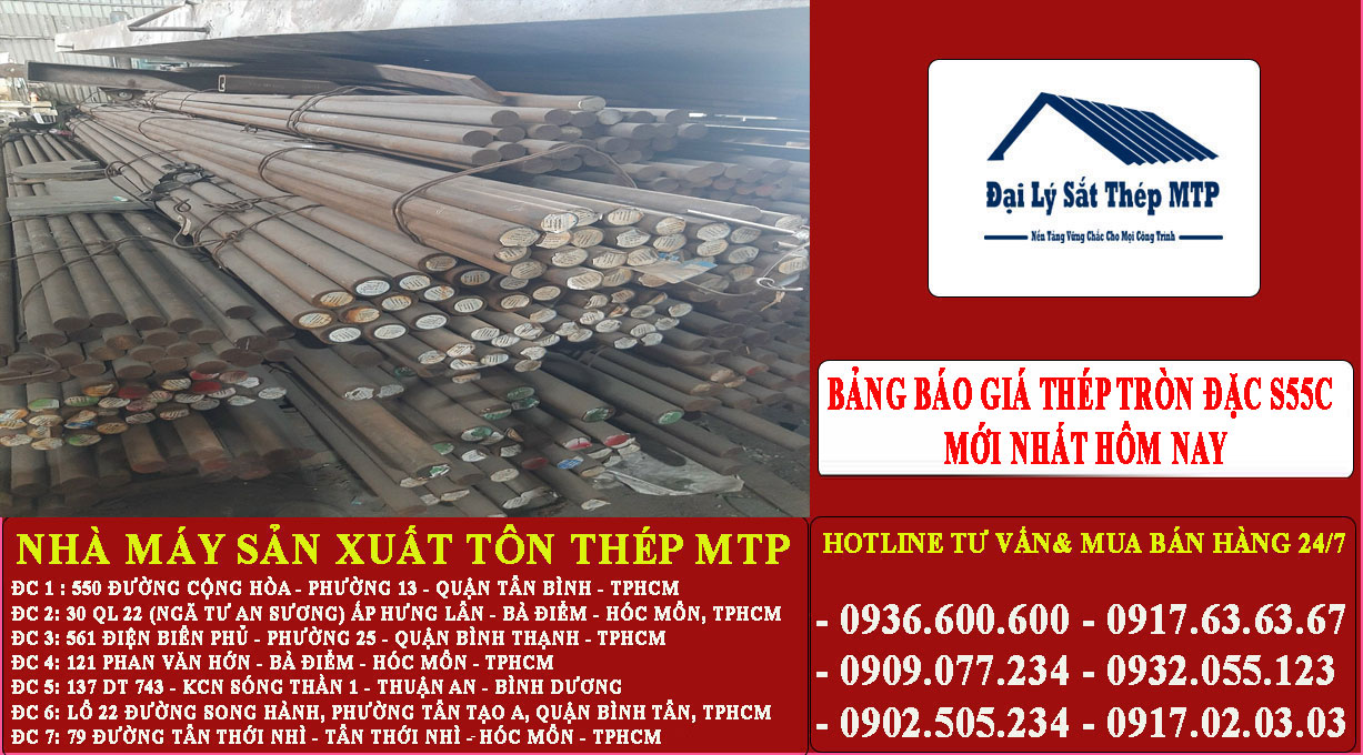 giá thép Tròn đặc S55c