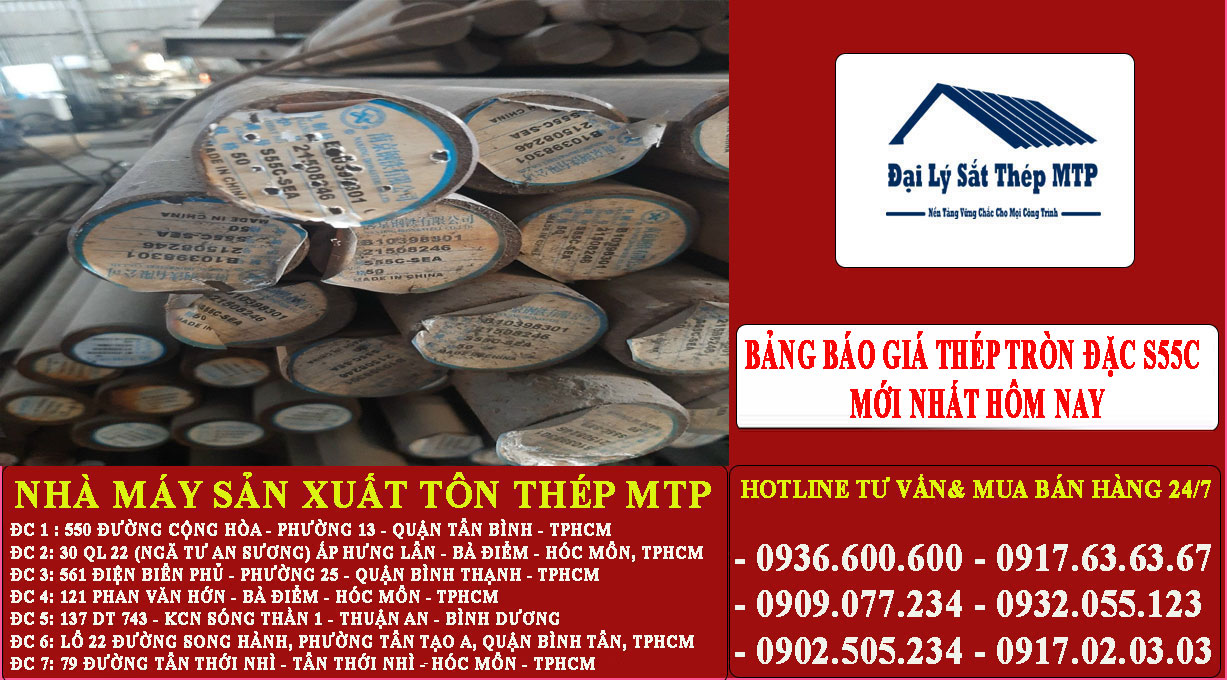giá thép Tròn đặc S55c
