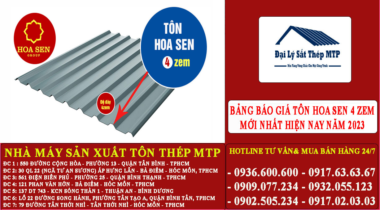 Giá Tôn Hoa Sen 4 zem