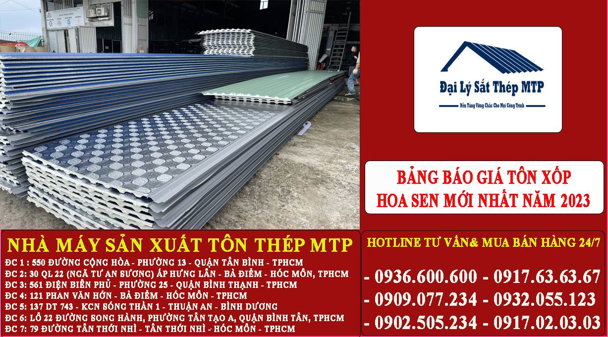 giá Tôn Xốp Hoa Sen