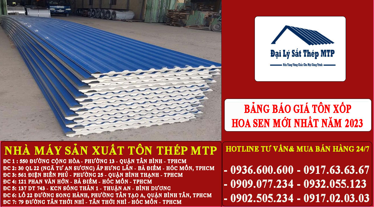 giá Tôn Xốp Hoa Sen