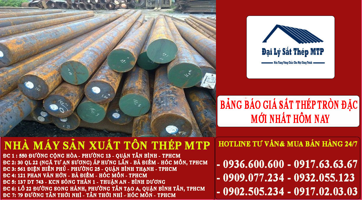 Bảng báo giá sắt thép tròn đặc