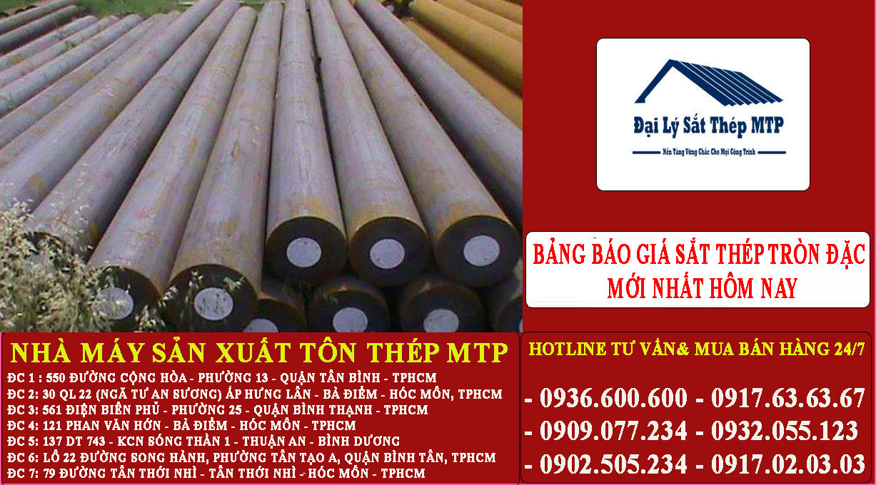 Bảng báo giá sắt thép tròn đặc