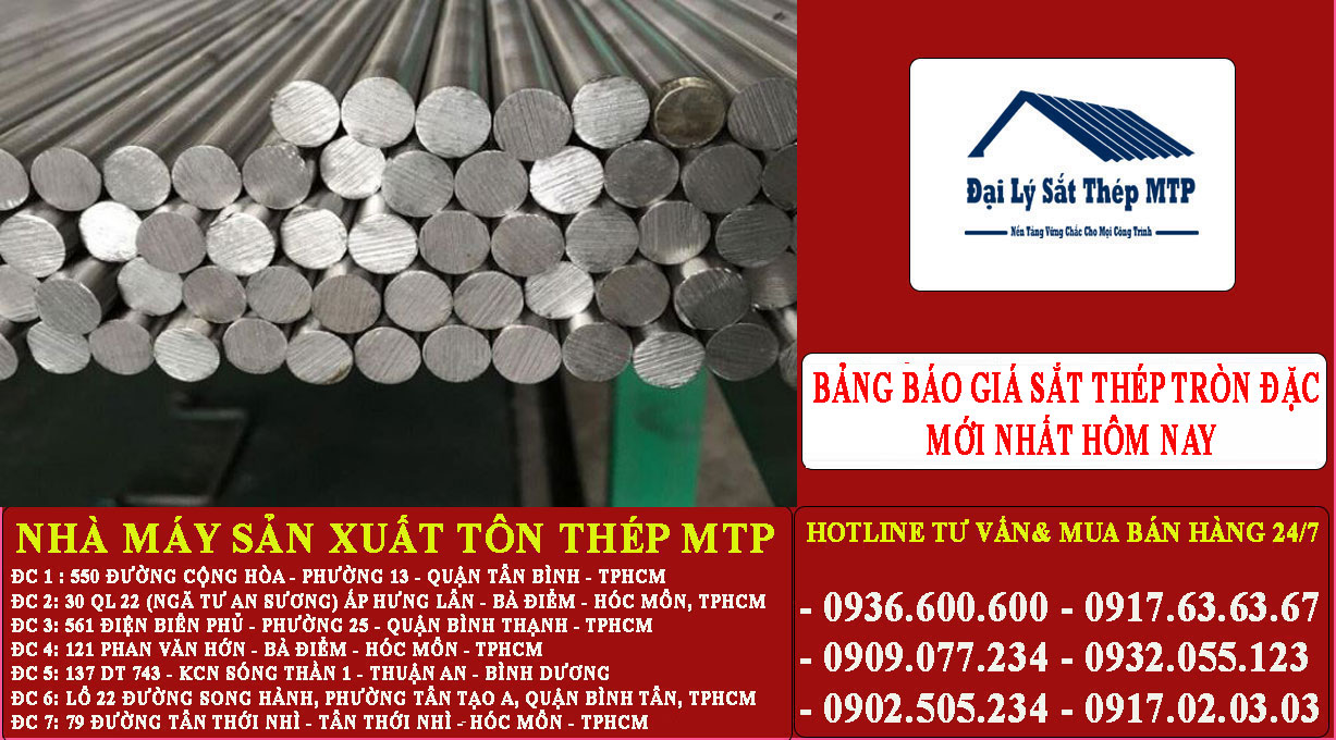 Bảng báo giá sắt thép tròn đặc