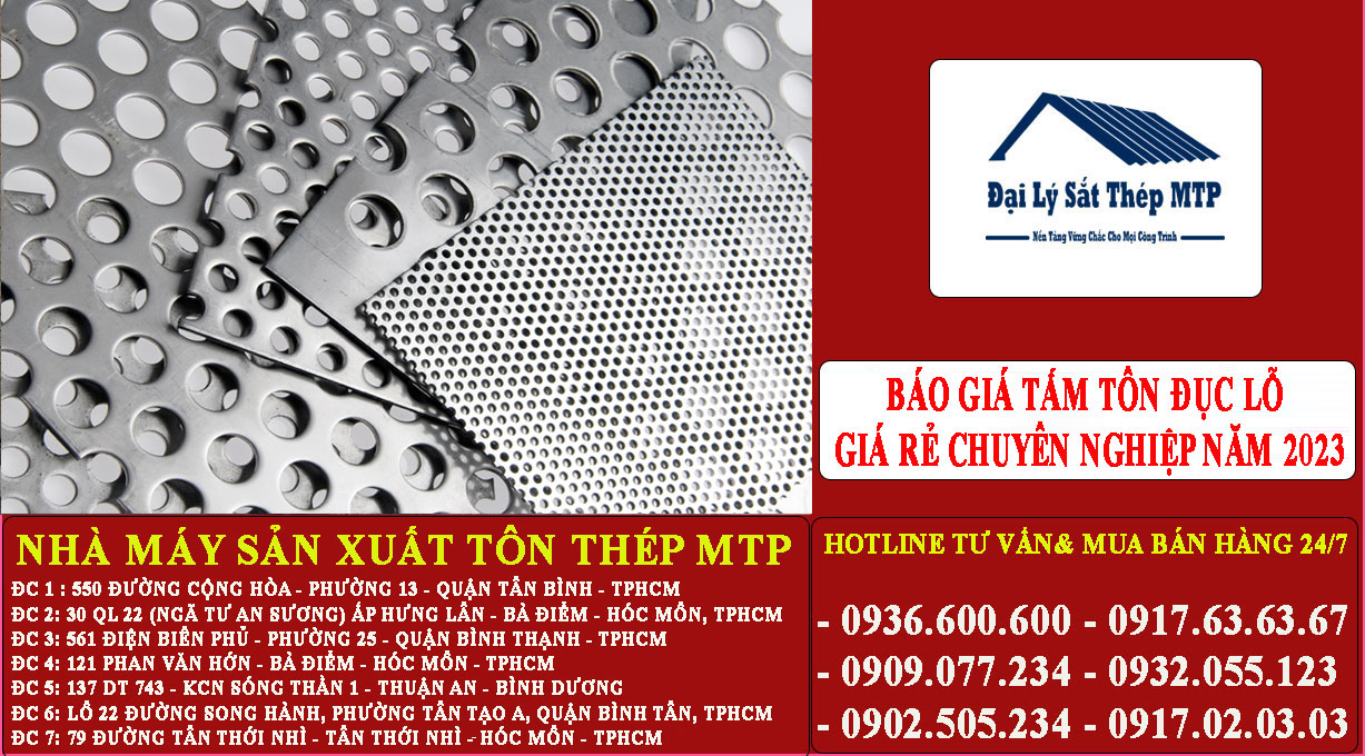 Báo giá Tấm Tôn đục lỗ giá rẻ chuyên nghiệp năm 2024