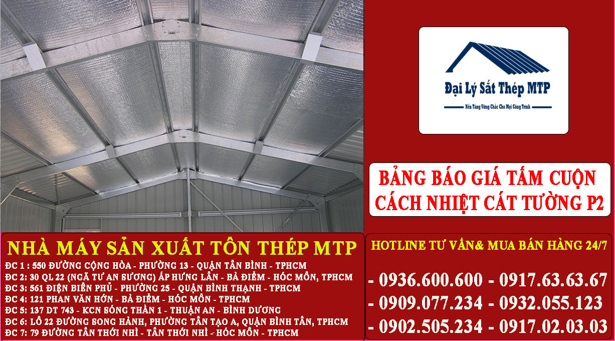 Bảng báo giá tấm cuộn cách nhiệt cát tường P2