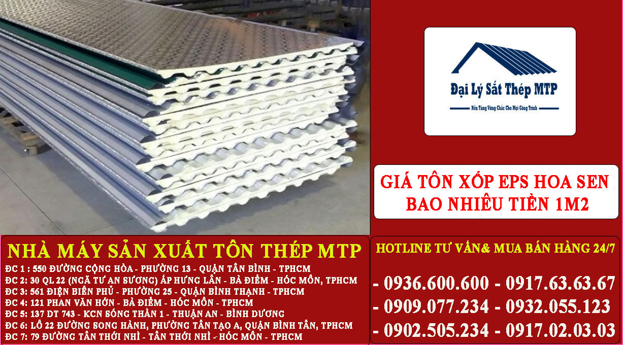 Giá Tôn Xốp EPS Hoa Sen bao nhiêu tiền 1m2