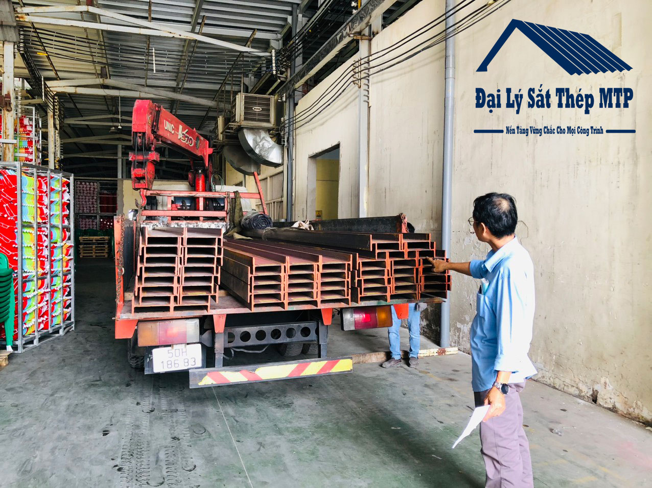 Đại lý Sắt Thép MTP cung cấp 35 tấn thép hình I cho Công trình Sữa chữa nhà xưởng Công ty Nhựa Chấn Thuận Thành Lý Chiêu Hoàng - Quận 6 - TPHCM