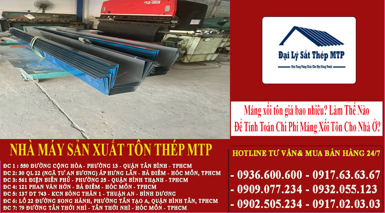 Máng xối tôn giá bao nhiêu?